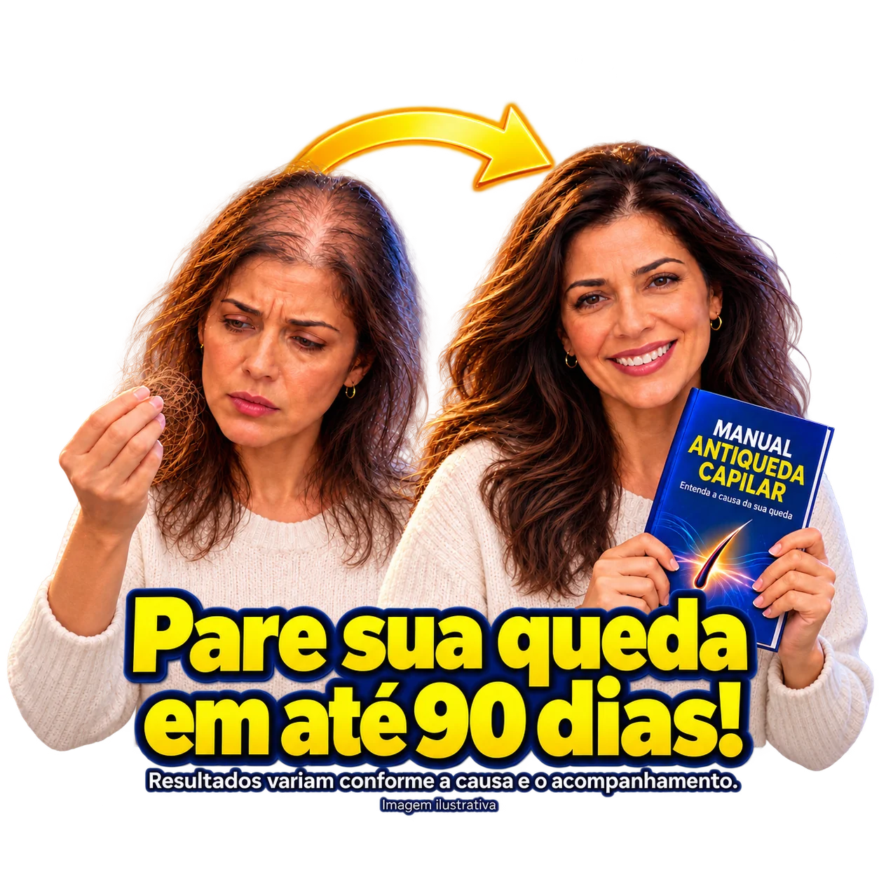 Transformação capilar: antes e depois